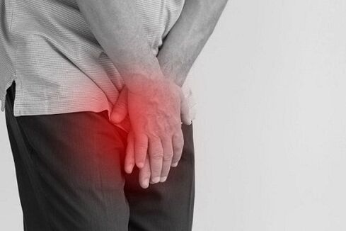 Dolore in un uomo con prostatite